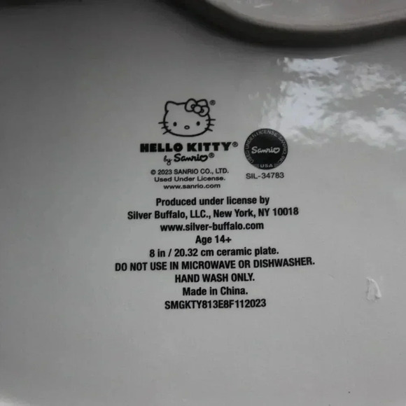 Hello Kitty Sanrio Jewelry Tray/Decorative Plate Gold Bow - Picture 3 of 7